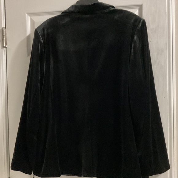 NWT Calvin Klein Black Velvet Blazer/Jacket, Womens - Picture 5 of 5